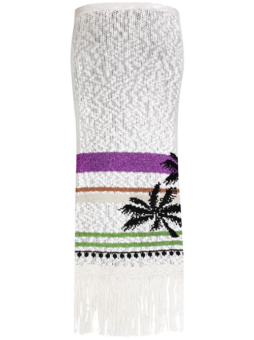 White/multicolour knitted woman skirt Giada Benincasa | 251401